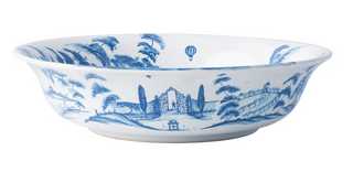 Country Estate Delft Blue Kite Flyers Serving Bowl