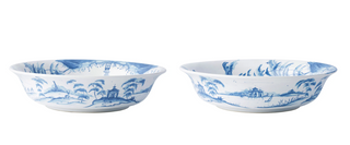 Country Estate Delft Blue Kite Flyers Serving Bowl