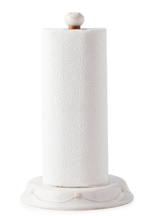 Berry and Thread Whitewash Paper Towel Holder