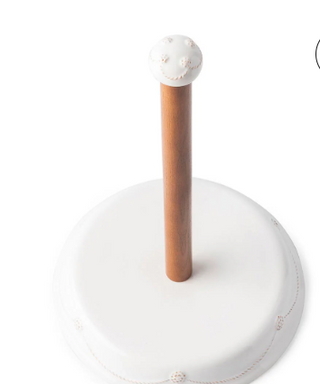 Berry and Thread Whitewash Paper Towel Holder