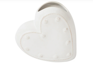 Berry and Thread Whitewash Heart Vase
