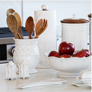 Berry and Thread Whitewash Spoon Rest