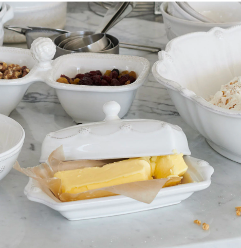 Threaded Dish Berry and Thread Whitewash Butter Dish – The Truffle Pig