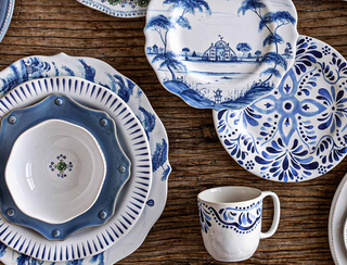 Berry & Thread Chambray Scalloped Dessert/Salad Plate