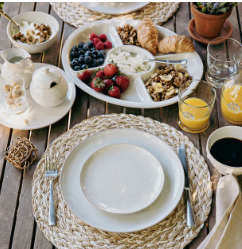 Puro Whitewash Coupe Dessert/Salad Plate