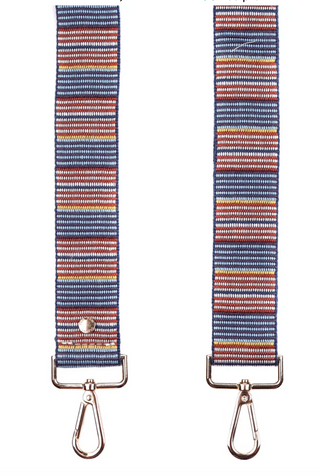 Blue Multi Stripe Purse Strap