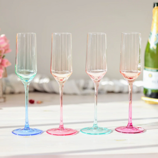 Mezclada Handblown Flute Glass - Set of 4