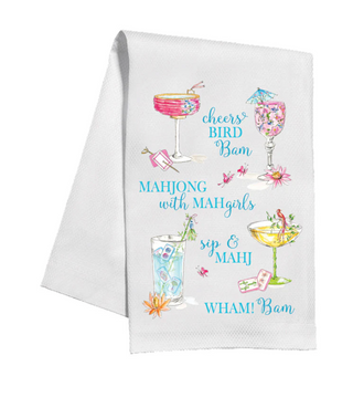 "Mahjong Cocktails" Kitchen Towel