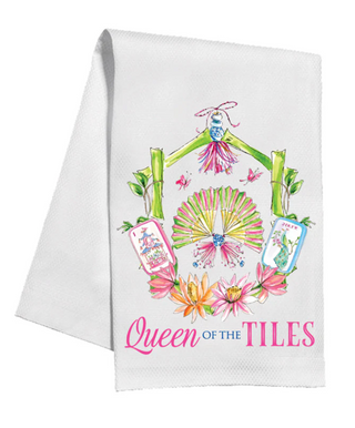 "Queen of the Tiles" Mahjong Kitchen Towel