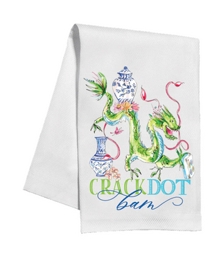 "Crack Dot Bam" Mahjong Kitchen Towel