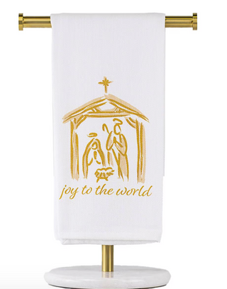Joy To The World Nativity Hand Towel