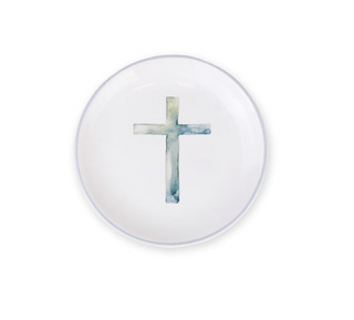 Watercolor Cross Trinket Dish