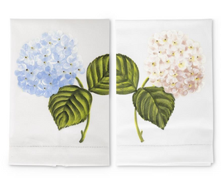 Hydrangea Hand Painted Guest Towel