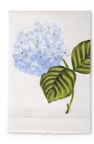 Hydrangea Hand Painted Guest Towel