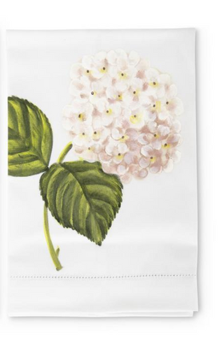 Hydrangea Hand Painted Guest Towel