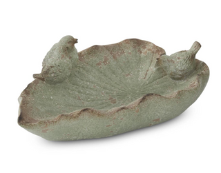 Resin Leaf Tray with Birds