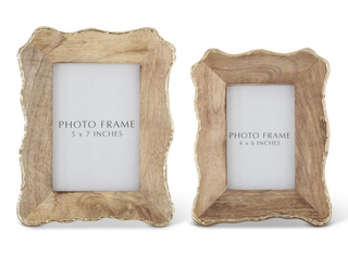 Scalloped Edge Mango Wood Photo Frame
