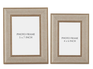 Gold Linen Photo Frame