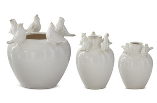 Ceramic Bird Rim Vases
