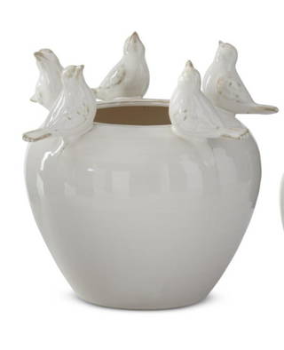 Ceramic Bird Rim Vases