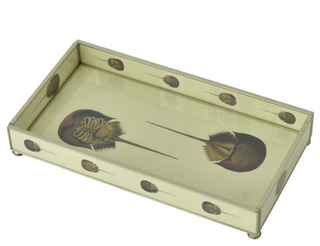 Taupe/Black Horseshoes Tray