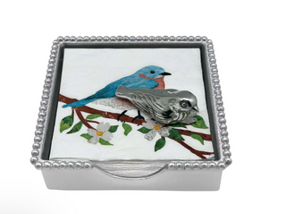 Bird Beaded Napkin Box Set