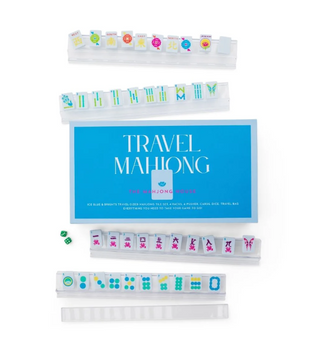 Ice Blue and Brights Mahjong Travel Set