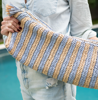 Raffia Mahjong Rack and Tile Bag