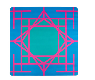 Teal Garden Double Sided Travel Mahjong Mat