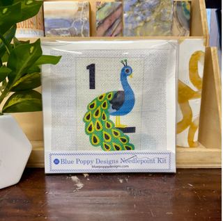 Mahjong Peacock Bird Bam Needlepoint Kit