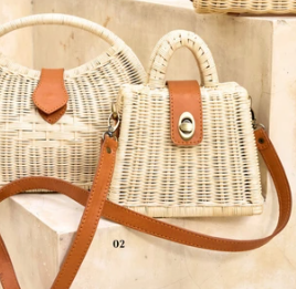 Rattan Crossbody Handbag