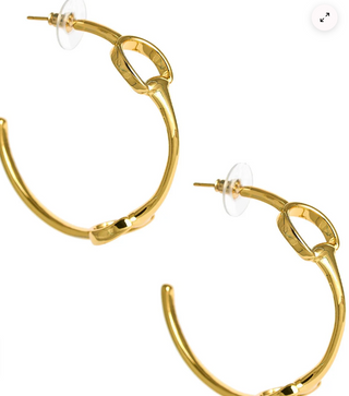 Horsebit Gold Hoop