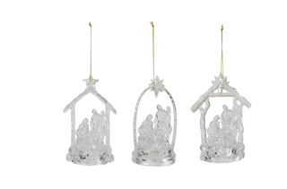 Holy Family Ornament with LED Light