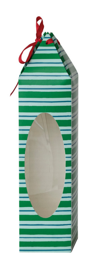 Paper Wine/Gift Box with Ribbon Tie (with window)