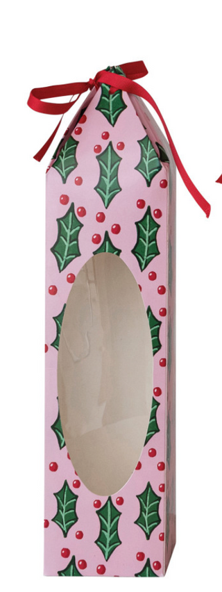 Paper Wine/Gift Box with Ribbon Tie (with window)