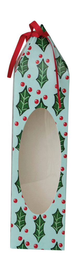 Paper Wine/Gift Box with Ribbon Tie (with window)