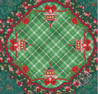 Yuletide Mahjong Mat in Tube