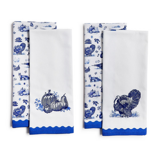 Falling for Blue Toile Dish Towels ( Set of 2)
