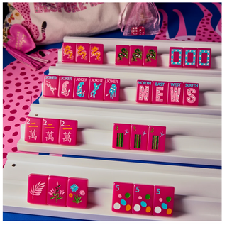 Springtime Safari Mahjong Set - Wild Pink