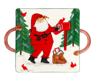Old St. Nick Handled Square Platter