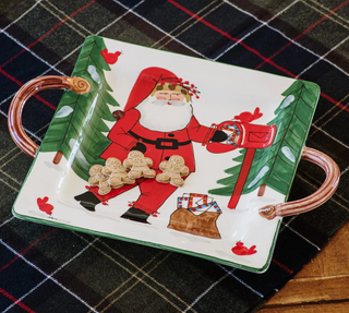 Old St. Nick Handled Square Platter