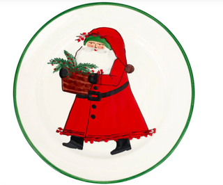 Old St. Nick Rimmed Round Platter