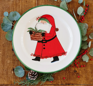 Old St. Nick Rimmed Round Platter