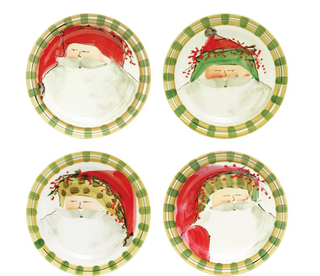 Old St. Nick Assorted Round Salad Plates - Set of 4