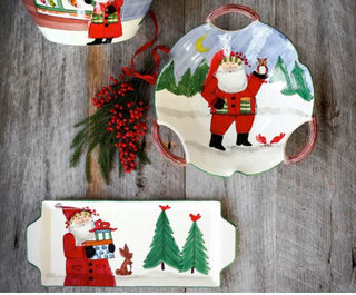 Old St. Nick Handled Rectangular Platter
