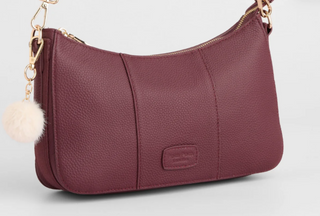 Pom Pom London Edgware Bag Dark Maroon