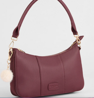 Pom Pom London Edgware Bag Dark Maroon