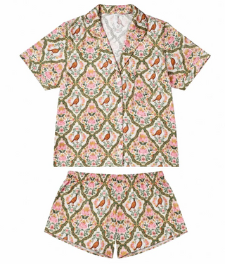 Gilded Pheasant Pajama Short Set