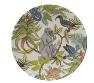 Stoneware Plate with Botanicals - 4 Styles