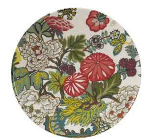 Stoneware Plate with Botanicals - 4 Styles